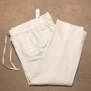 LOFT Linen drawstring pants